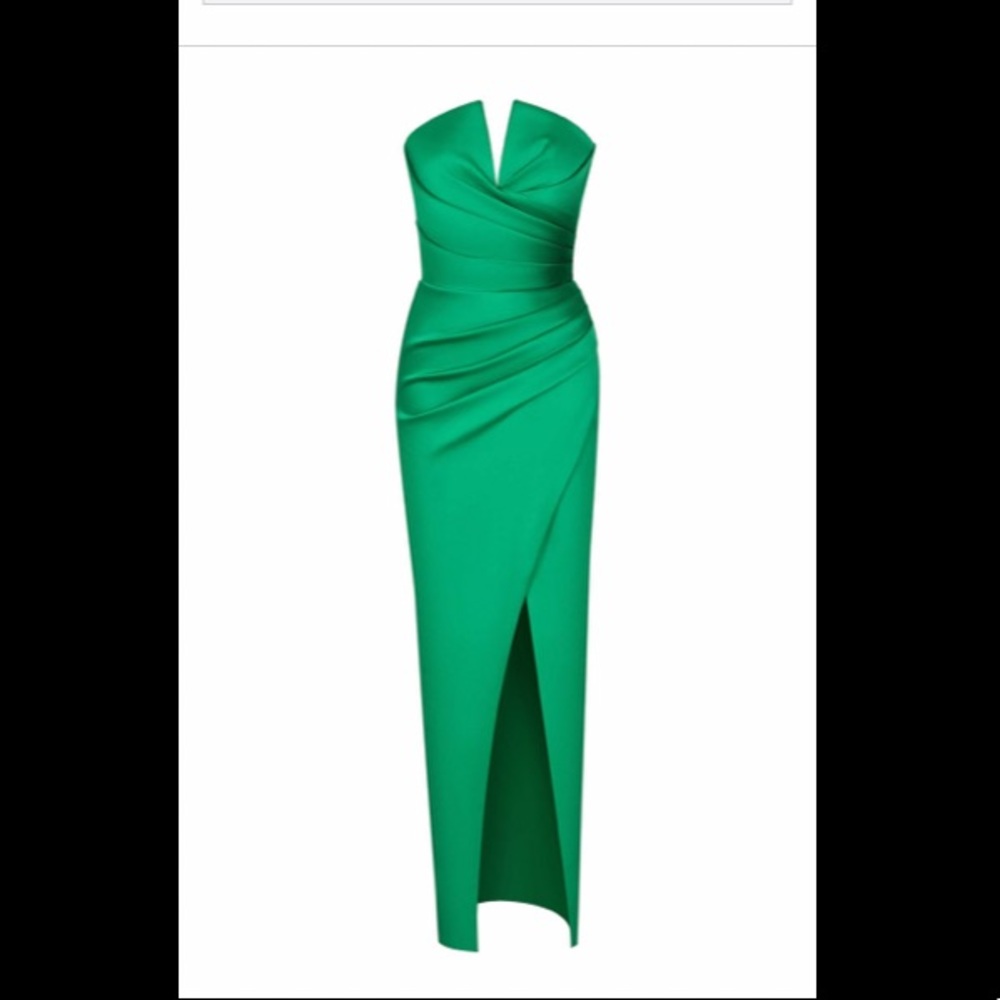 Rasario draped satin gown